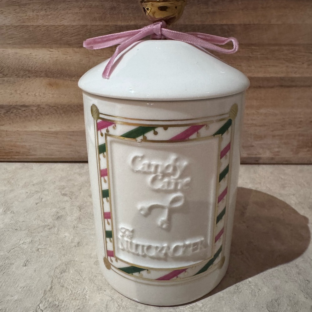 Candy Cane Nutcracker Ceramic Jar